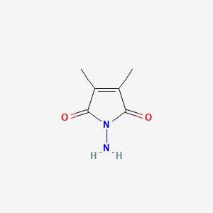 molecular formula C6H8N2O2 B8756438 1-amino-3,4-dimethyl-pyrrole-2,5-dione CAS No. 63751-07-5