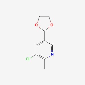 3-Chloro-5-(1,3-dioxolan-2-yl)-2-methylpyridine