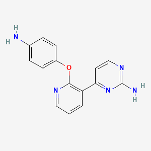 molecular formula C15H13N5O B8756532 4-(2-(4-Aminophenoxy)pyridin-3-yl)pyrimidin-2-amine 