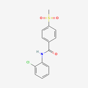 molecular formula C14H12ClNO3S B8756641 N-(2-chlorophenyl)-4-(methylsulfonyl)benzamide 