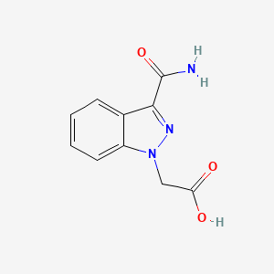 molecular formula C10H9N3O3 B8756765 (3-Carbamoyl-indazol-1-yl)-acetic acid 
