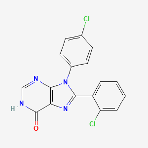8-(2-Chlorophenyl)-9-(4-chlorophenyl)-9H-purin-6-ol