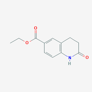 molecular formula C12H13NO3 B8756790 Ethyl 2-oxo-1,2,3,4-tetrahydroquinoline-6-carboxylate 