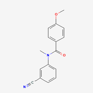 molecular formula C16H14N2O2 B8756819 N-(3-cyanophenyl)-4-methoxy-N-methylbenzamide 