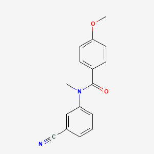 molecular formula C16H14N2O2 B8756819 N-(3-Cyano-phenyl)-4-methoxy-N-methyl-benzamide 