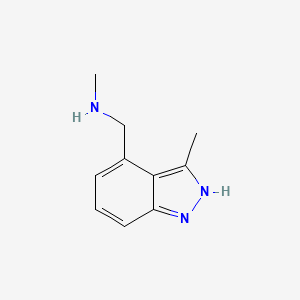molecular formula C10H13N3 B8756826 N-methyl(3-methyl-1H-indazol-4-yl)methanamine 
