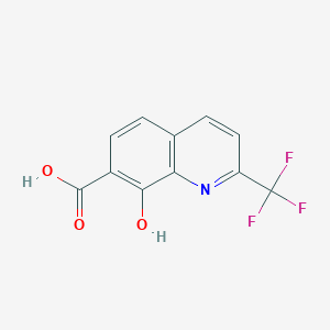 molecular formula C11H6F3NO3 B8756855 8-Hydroxy-2-(trifluoromethyl)quinoline-7-carboxylic acid 