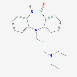 molecular formula C20H25N3O B087570 11H-Dibenzo(b,e)(1,4)diazepin-11-one, 5,10-dihydro-5-(3-(diethylamino)propyl)- CAS No. 13961-22-3