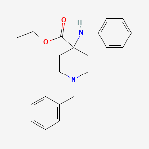 molecular formula C21H26N2O2 B8757100 Ethyl 1-benzyl-4-(phenylamino)piperidine-4-carboxylate CAS No. 63260-82-2