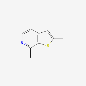 molecular formula C9H9NS B8757145 2,7-Dimethylthieno[2,3-c]pyridine CAS No. 49781-54-6