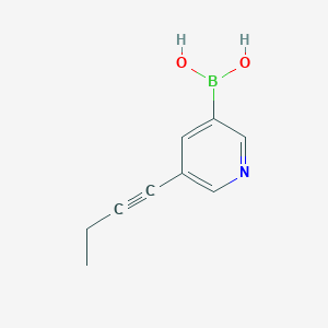 molecular formula C9H10BNO2 B8757154 (5-(But-1-yn-1-yl)pyridin-3-yl)boronic acid 