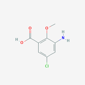 molecular formula C8H8ClNO3 B8757173 3-Amino-5-chloro-2-methoxybenzoic acid 