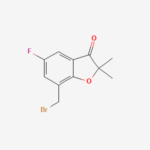 7-(bromomethyl)-5-fluoro-2,2-dimethylbenzofuran-3(2H)-one