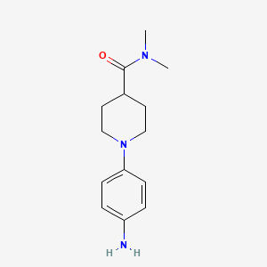 1-(4-aminophenyl)-N,N-dimethylpiperidine-4-carboxamide