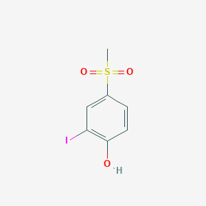 molecular formula C7H7IO3S B8757405 2-Iodo-4-(methylsulfonyl)phenol 