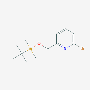 molecular formula C12H20BrNOSi B8757428 Pyridine, 2-bromo-6-[[[(1,1-dimethylethyl)dimethylsilyl]oxy]methyl]- CAS No. 150058-63-2