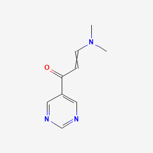 molecular formula C9H11N3O B8757434 1-(5-Pyrimidyl)-3-(dimethylamino)-2-propene-1-one 