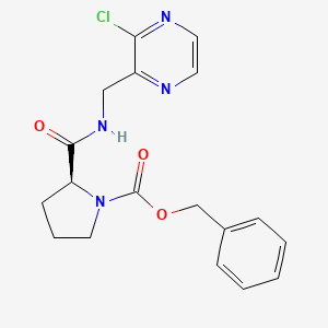 molecular formula C18H19ClN4O3 B8757496 (S)-Benzyl 2-((3-chloropyrazin-2-yl)methylcarbamoyl)pyrrolidine-1-carboxylate CAS No. 1418307-17-1