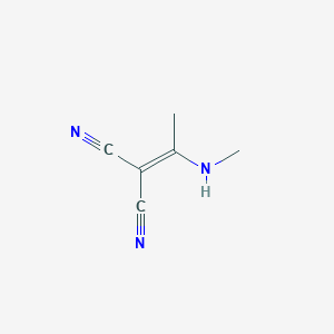 molecular formula C6H7N3 B8757511 2-[1-(Methylamino)ethylidene]propanedinitrile CAS No. 118663-61-9