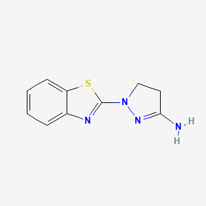 molecular formula C10H10N4S B8757515 1-(Benzo[d]thiazol-2-yl)-4,5-dihydro-1H-pyrazol-3-amine 