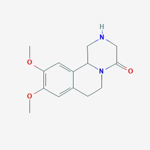 molecular formula C14H18N2O3 B8757527 9,10-Dimethoxy-2,3,6,7-tetrahydro-1H-pyrazino[2,1-A]isoquinolin-4(11BH)-one 