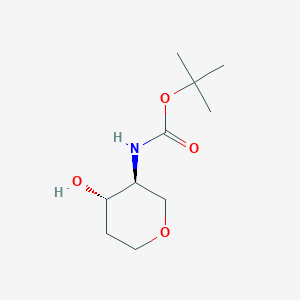 B8757535 tert-butyl ((3S,4S)-4-hydroxytetrahydro-2H-pyran-3-yl)carbamate CAS No. 1240390-33-3