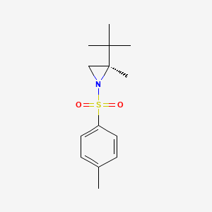molecular formula C14H21NO2S B8757547 (R)-2-(tert-Butyl)-2-methyl-1-tosylaziridine 