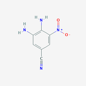 molecular formula C7H6N4O2 B8757554 3,4-Diamino-5-nitrobenzonitrile CAS No. 61313-42-6