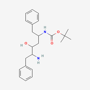 molecular formula C23H32N2O3 B8757645 tert-butyl N-(5-amino-4-hydroxy-1,6-diphenylhexan-2-yl)carbamate 