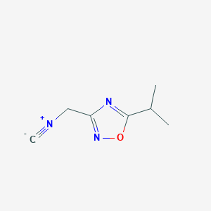 molecular formula C7H9N3O B8757684 3-(isocyanomethyl)-5-propan-2-yl-1,2,4-oxadiazole CAS No. 122384-66-1