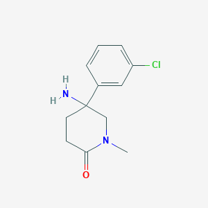 5-Amino-5-(3-chlorophenyl)-1-methylpiperidin-2-one