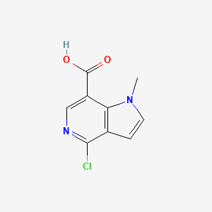 molecular formula C9H7ClN2O2 B8757792 4-Chloro-1-methyl-1H-pyrrolo[3,2-c]pyridine-7-carboxylic acid 