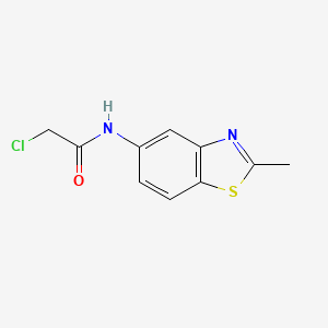 molecular formula C10H9ClN2OS B8757833 2-chloro-N-(2-methyl-1,3-benzothiazol-5-yl)acetamide 
