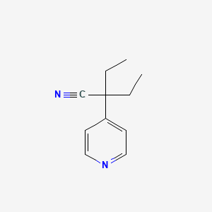 molecular formula C11H14N2 B8757862 2-Ethyl-2-(pyridin-4-YL)butanenitrile 