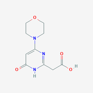 molecular formula C10H13N3O4 B8757876 2-(4-Morpholino-6-oxo-1,6-dihydropyrimidin-2-yl)acetic acid 