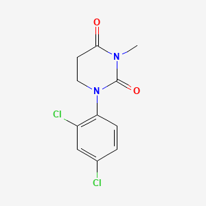 molecular formula C11H10Cl2N2O2 B8757946 2,4(1H,3H)-Pyrimidinedione, dihydro-1-(2,4-dichlorophenyl)-3-methyl- CAS No. 101394-17-6