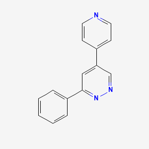 molecular formula C15H11N3 B8757984 Pyridazine, 3-phenyl-5-(4-pyridinyl)- CAS No. 660393-40-8