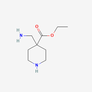 molecular formula C9H18N2O2 B8757999 Ethyl 4-(aminomethyl)piperidine-4-carboxylate 