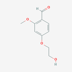 molecular formula C10H12O4 B8758004 4-(2-Hydroxyethoxy)-2-methoxybenzaldehyde 