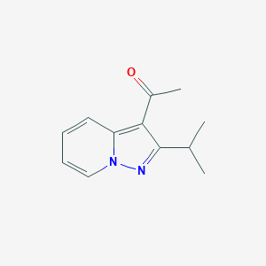 molecular formula C12H14N2O B8758025 1-(2-Isopropylpyrazolo[1,5-a]pyridin-3-yl)ethanone CAS No. 59942-89-1