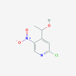 molecular formula C7H7ClN2O3 B8758034 1-(2-Chloro-5-nitropyridin-4-yl)ethanol 