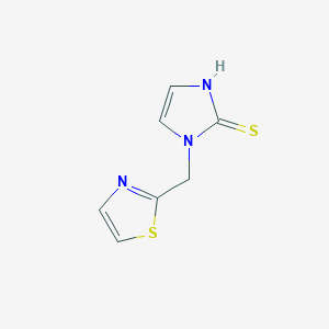 molecular formula C7H7N3S2 B8758047 1-[(1,3-Thiazol-2-yl)methyl]-1,3-dihydro-2H-imidazole-2-thione CAS No. 113825-01-7