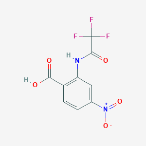molecular formula C9H5F3N2O5 B8758050 Benzoic acid, 4-nitro-2-[(trifluoroacetyl)amino]- CAS No. 91533-09-4