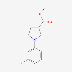 molecular formula C12H14BrNO2 B8758065 Methyl 1-(3-bromophenyl)pyrrolidine-3-carboxylate 