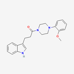 molecular formula C22H25N3O2 B8758071 3-(1H-indol-3-yl)-1-[4-(2-methoxyphenyl)piperazin-1-yl]propan-1-one 