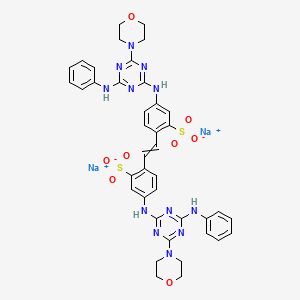 molecular formula C40H38N12Na2O8S2 B8758077 Disodium 4,4'-bis(4-anilino-6-morpholino-s-triazin-2-ylamino)-2,2'-stilbenedisulfonate 