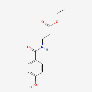 molecular formula C12H15NO4 B8758105 Ethyl 3-(4-hydroxybenzoylamino)propionate 