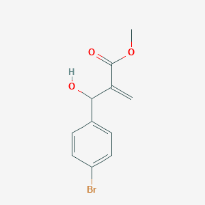 molecular formula C11H11BrO3 B8758113 Methyl 2-((4-bromophenyl)(hydroxy)methyl)acrylate 