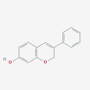 molecular formula C15H12O2 B8758278 2H-1-Benzopyran-7-ol, 3-phenyl- CAS No. 88040-00-0