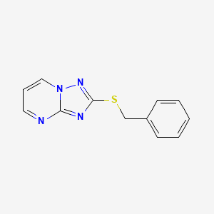 molecular formula C12H10N4S B8758290 2-(Benzylsulfanyl)[1,2,4]triazolo[1,5-a]pyrimidine 